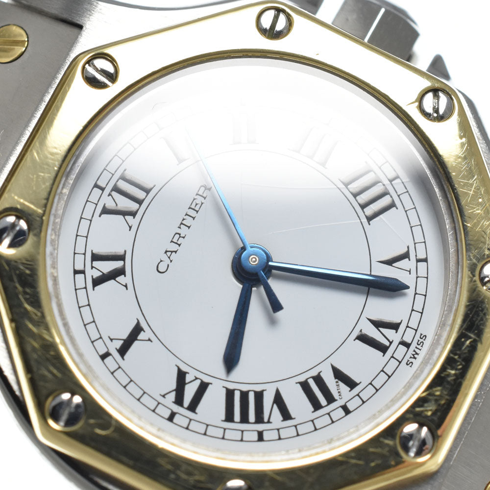 CARTIER Santos Octagon SM Stainless Steel/YG white Dial Automatic Ladies
 Watch R#147078