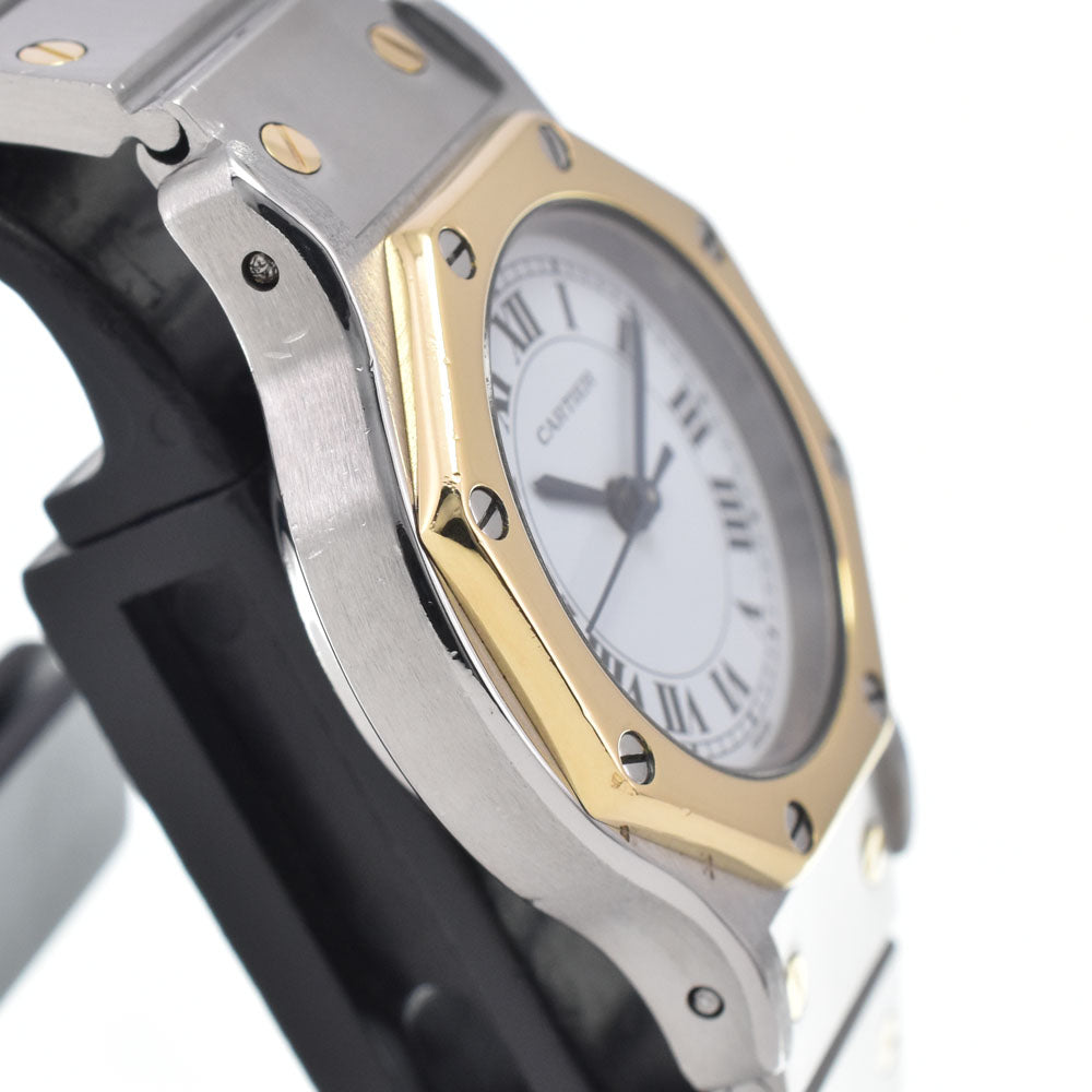 CARTIER Santos Octagon SM Stainless Steel/YG white Dial Automatic Ladies
 Watch R#147078