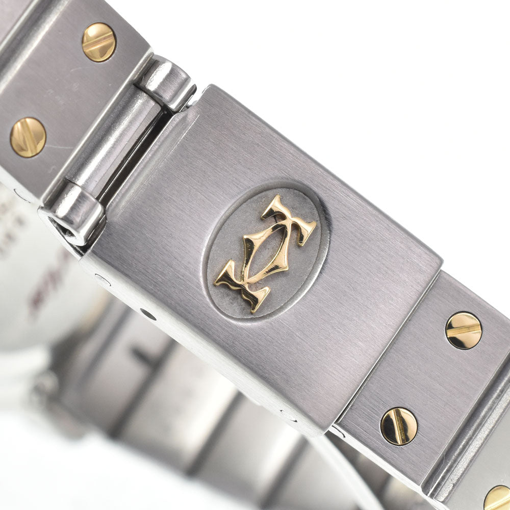 CARTIER Santos Octagon SM Stainless Steel/YG white Dial Automatic Ladies
 Watch R#147078