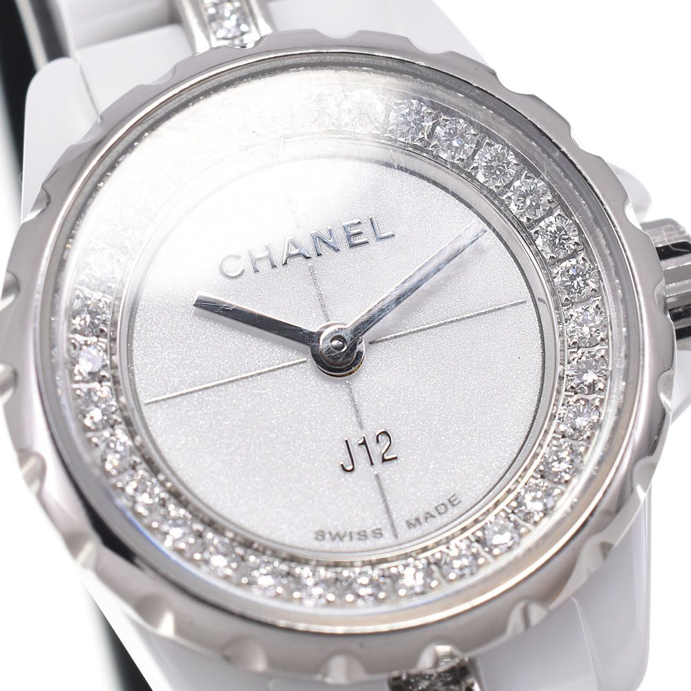 with paper CHANEL J12 H5238 diamond white Dial Quartz Ladies
 Watch G#147079