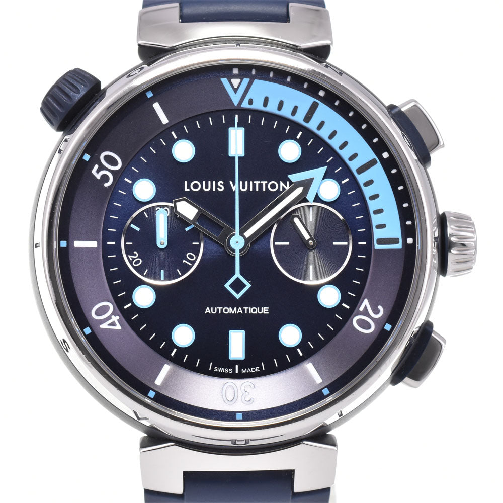 LOUIS VUITTON Tambour QA168 Street Diver Chronograph blue Dial Automatic Men's
 Watch E#147080