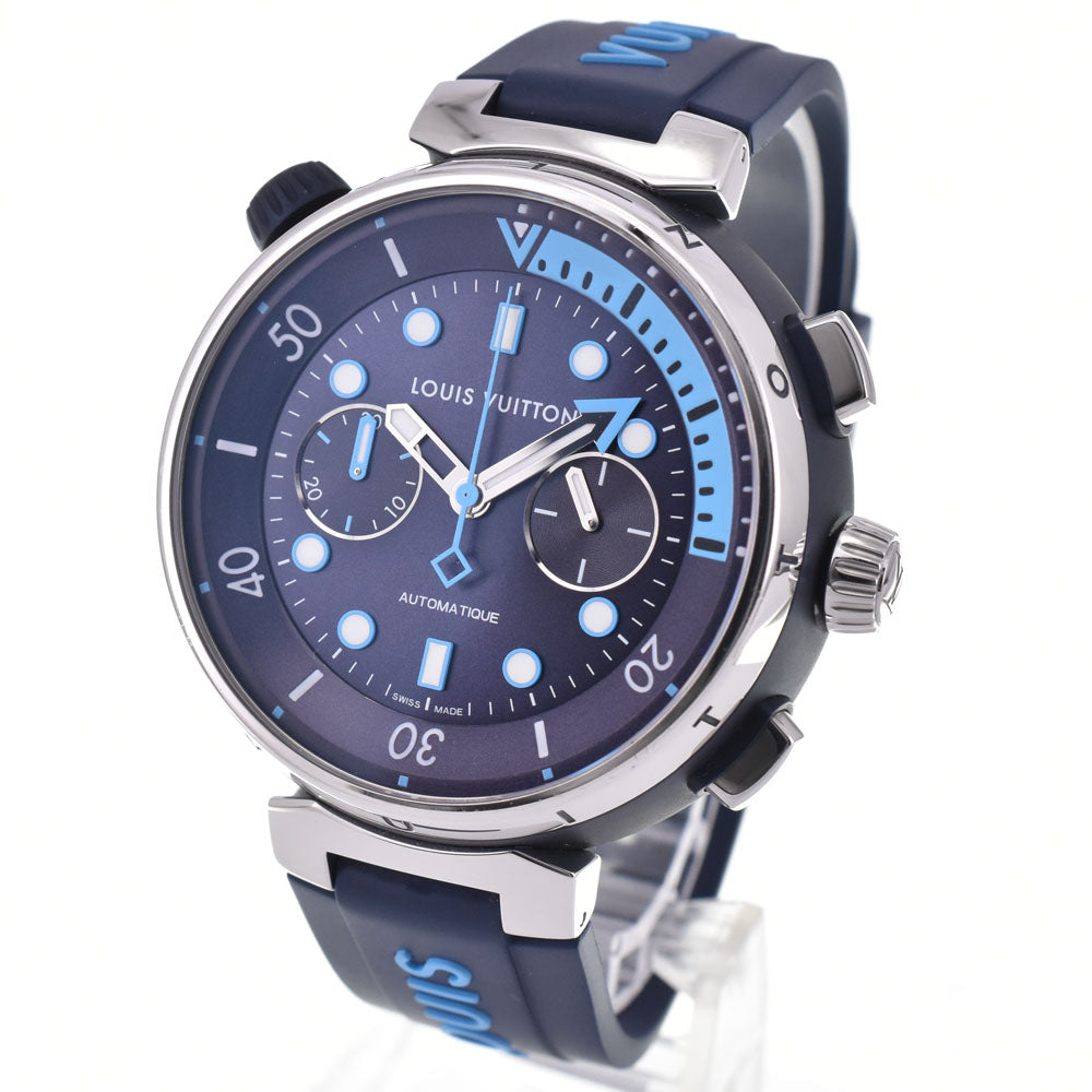 LOUIS VUITTON Tambour QA168 Street Diver Chronograph blue Dial Automatic Men's
 Watch E#147080