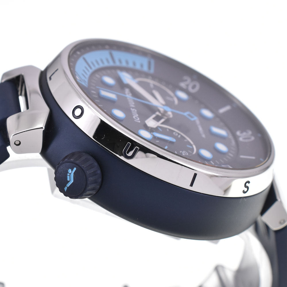 LOUIS VUITTON Tambour QA168 Street Diver Chronograph blue Dial Automatic Men's
 Watch E#147080