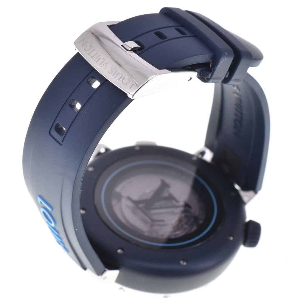 LOUIS VUITTON Tambour QA168 Street Diver Chronograph blue Dial Automatic Men's
 Watch E#147080