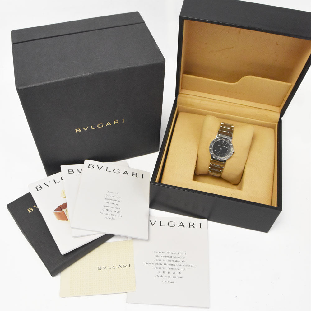 with paper BVLGARI Bvlgari Bvlgari BB26SS Date black Dial Quartz Ladies
 Watch G#147084