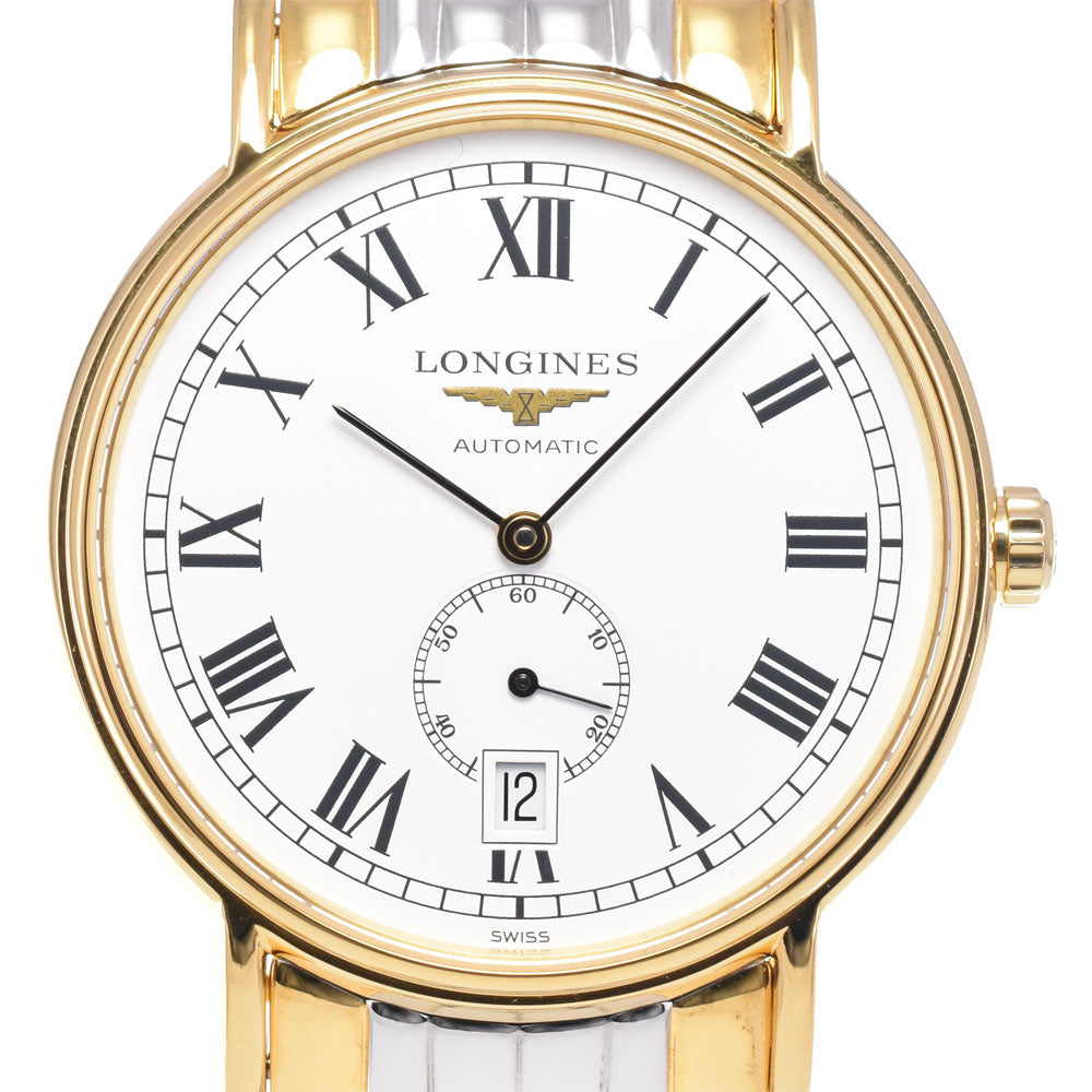 with paper LONGINES Plaisance L4.805.2.11.7 Stainless Steel/YG white Dial Automatic Men's
 Watch C#147086