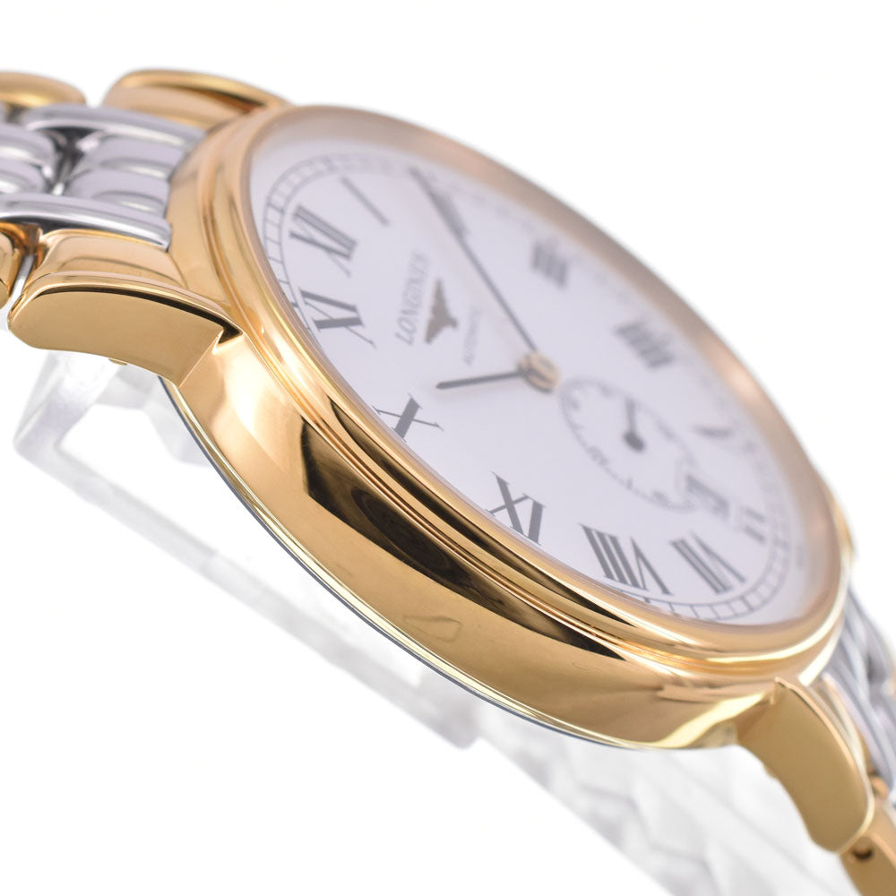 with paper LONGINES Plaisance L4.805.2.11.7 Stainless Steel/YG white Dial Automatic Men's
 Watch C#147086