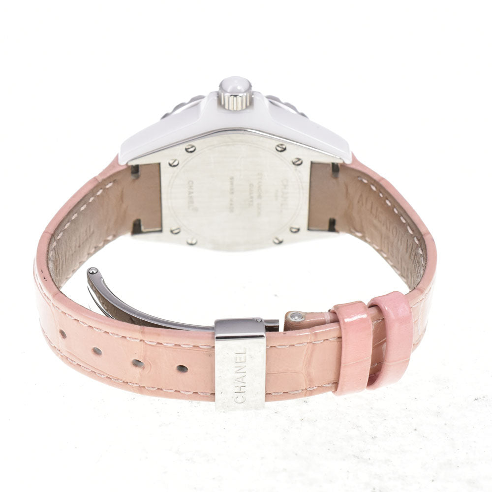 CHANEL J12 H1336 Pink sapphire White shell Dial Quartz Ladies
 Watch D#147088