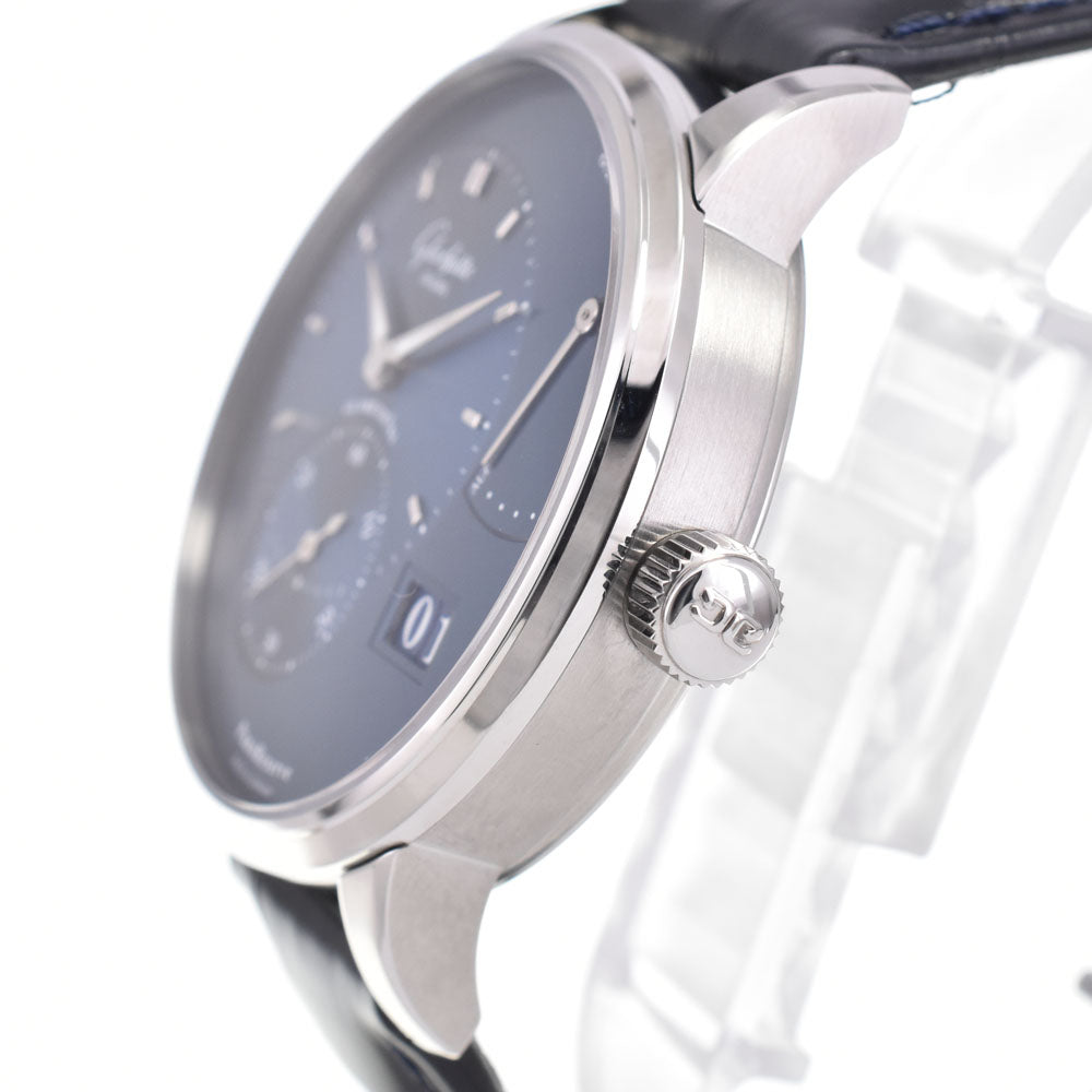 with paper GLASHUTTE ORIGINAL Pano reserve 1-65-01-26-12-61 blue Dial Hand Winding Men's
 Watch B#147096