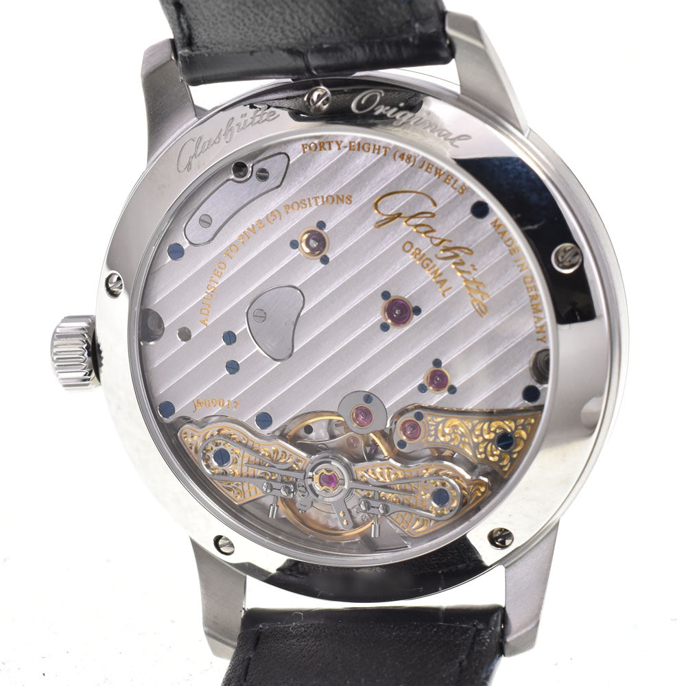 with paper GLASHUTTE ORIGINAL Pano reserve 1-65-01-26-12-61 blue Dial Hand Winding Men's
 Watch B#147096