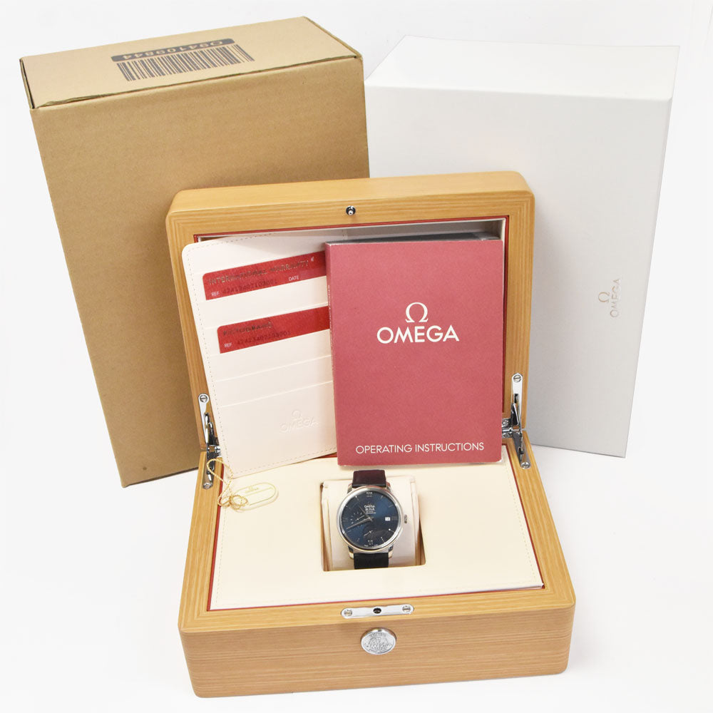with paper OMEGA De Ville 424.13.40.21.03.001 Coaxial blue Dial Automatic Men's
 Watch C#147098
