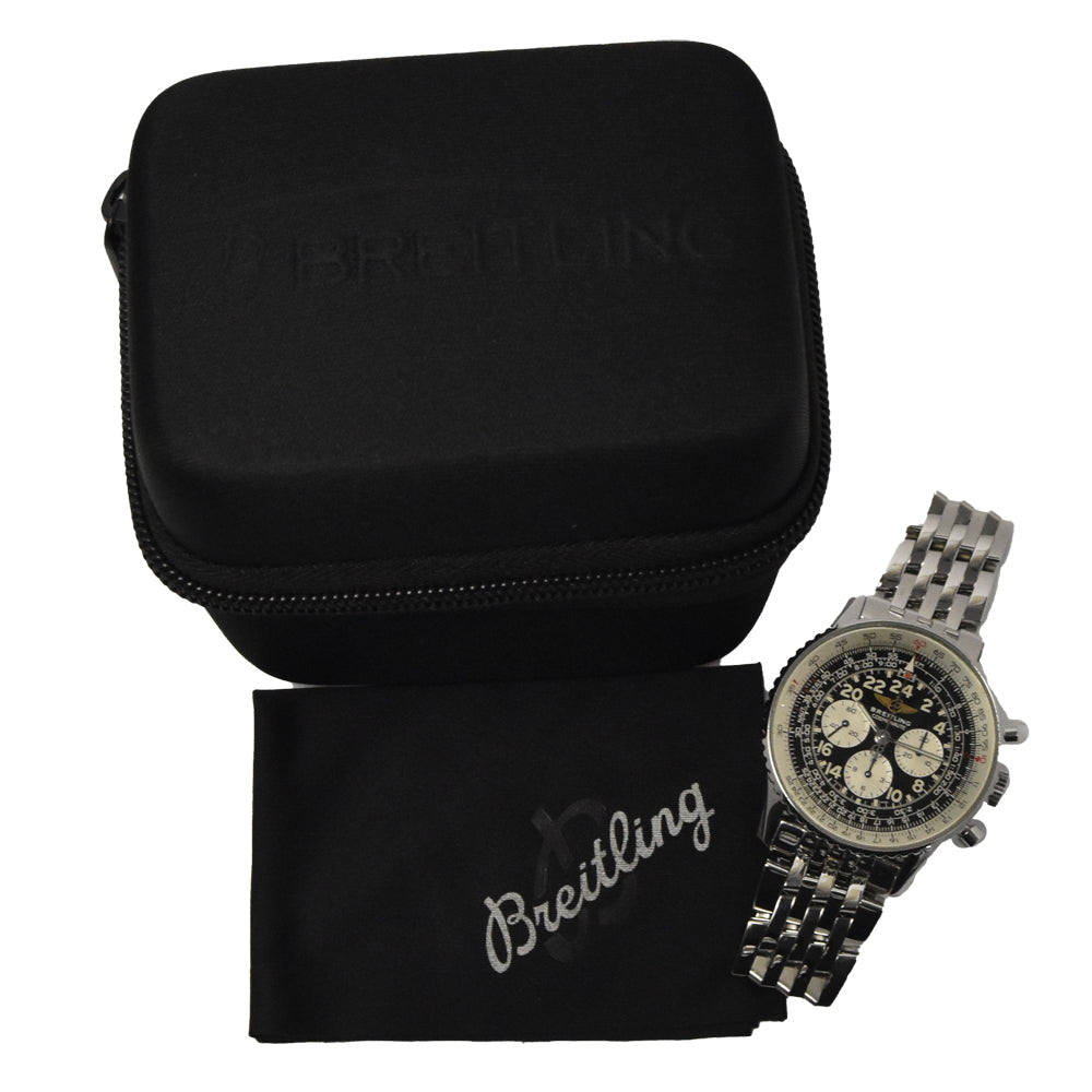 BREITLING Navitimer Cosmo Note A12019 Chronograph Black White Dial Hand Winding Men's
 Watch E#147100