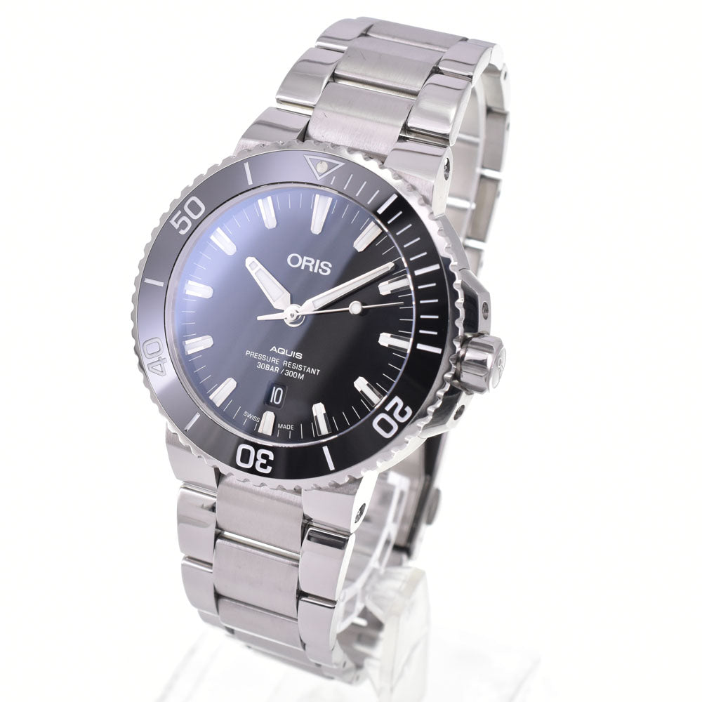 with paper ORIS Aquis Date 01 733 7730 black Dial Automatic Men's
 Watch D#147101