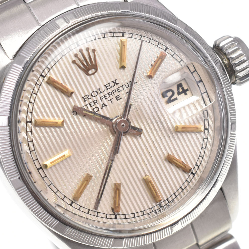 ROLEX Oyster Perpetual Date 6517 vintage Cal.1160 Silver Dial Automatic Ladies
 Watch G#147107