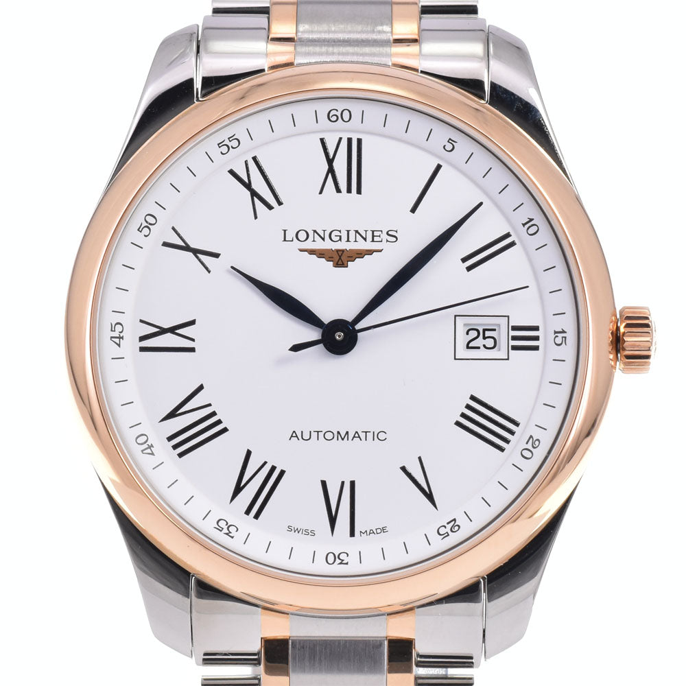 with paper LONGINES Master collection L2.908.4 see-through back date white Dial Automatic Men's
 Watch C#147110