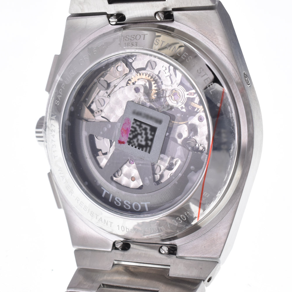 with paper TISSOT PRX T137.427.11.011.01 Chronograph Silver Dial Automatic Men's
 Watch J#147111