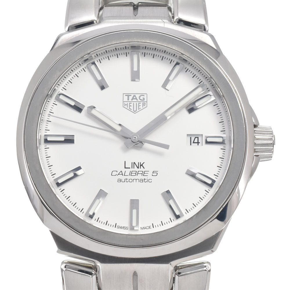 with paper TAG HEUER Link caliber 5 WBC2111.BA0603 see-through back white Dial Automatic Men's
 Watch D#147124