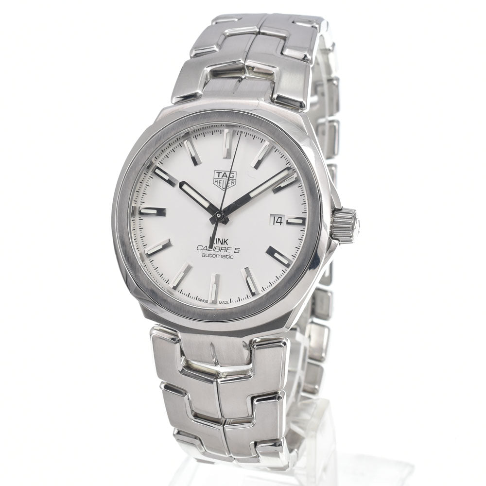 with paper TAG HEUER Link caliber 5 WBC2111.BA0603 see-through back white Dial Automatic Men's
 Watch D#147124