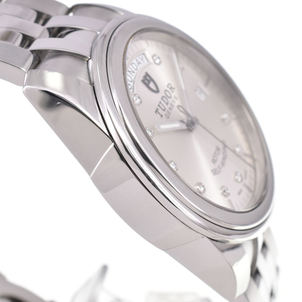 TUDOR Glamor Day Date 56000-0006 10P Diamond Silver Dial Automatic Men's
 Watch E#147130