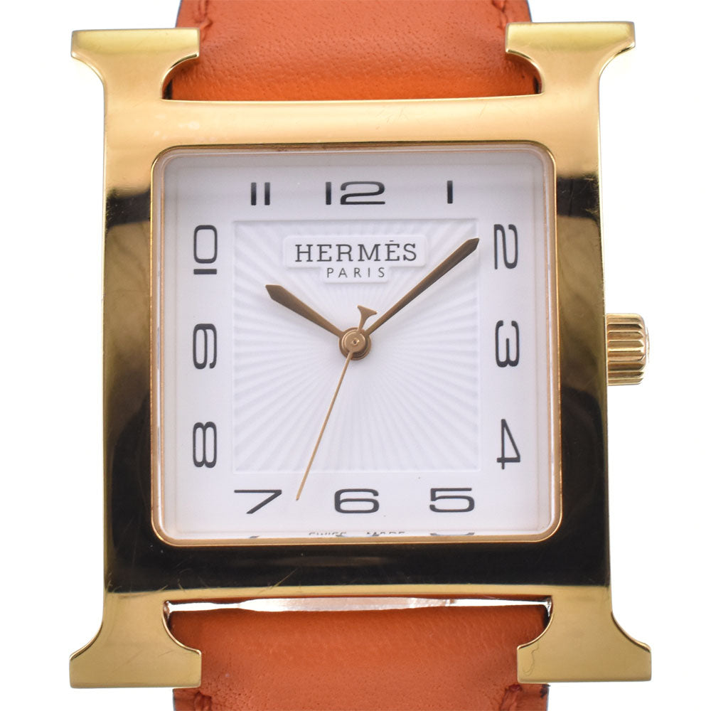 HERMES H watch HH1.801 white Dial Quartz Ladies
 Watch E#147137