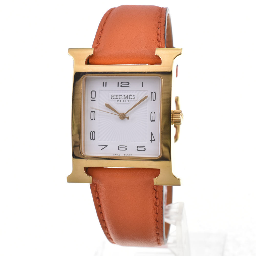 HERMES H watch HH1.801 white Dial Quartz Ladies
 Watch E#147137