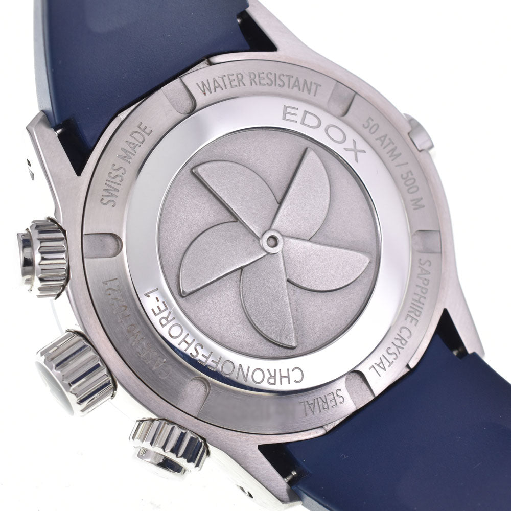 with paper EDOX Chrono Offshore 1 10221-3BU3-BMO Chronograph Date Blue shell Dial Quartz Men's
 Watch C#147141