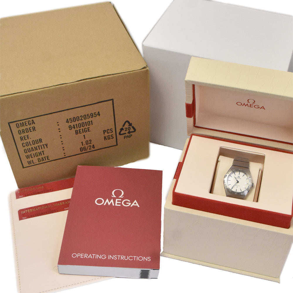 with paper OMEGA Constellation Manhattan 131.10.28.60.02.001 Silver Dial Quartz Ladies
 Watch C#147153