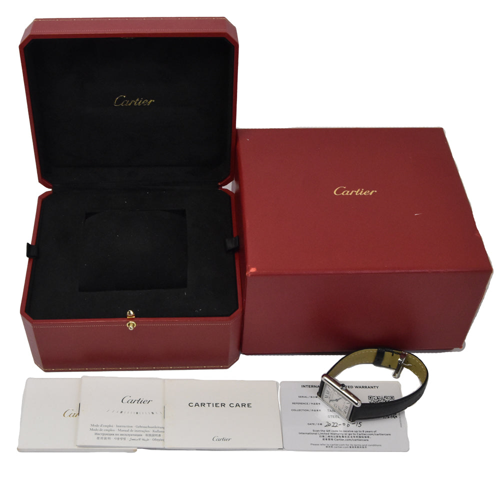with paper CARTIER Must tank LM WSTA0059 Silver Dial Solar Unisex
 Watch B#147155