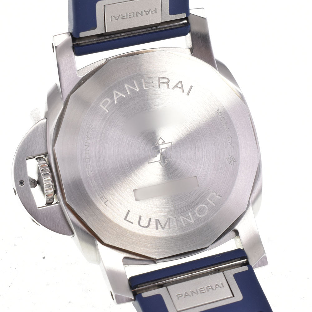 with paper PANERAI Luminor Marina Quaranta PAM01370 blue Dial Automatic Men's
 Watch B#147158