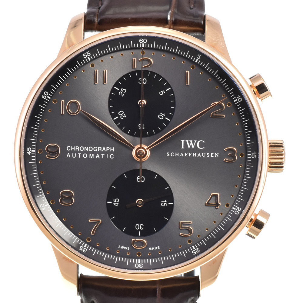 with paper IWC SCHAFFHAUSEN Portugese IW371482 Chronograph gray Dial Automatic Men's
 Watch B#147159