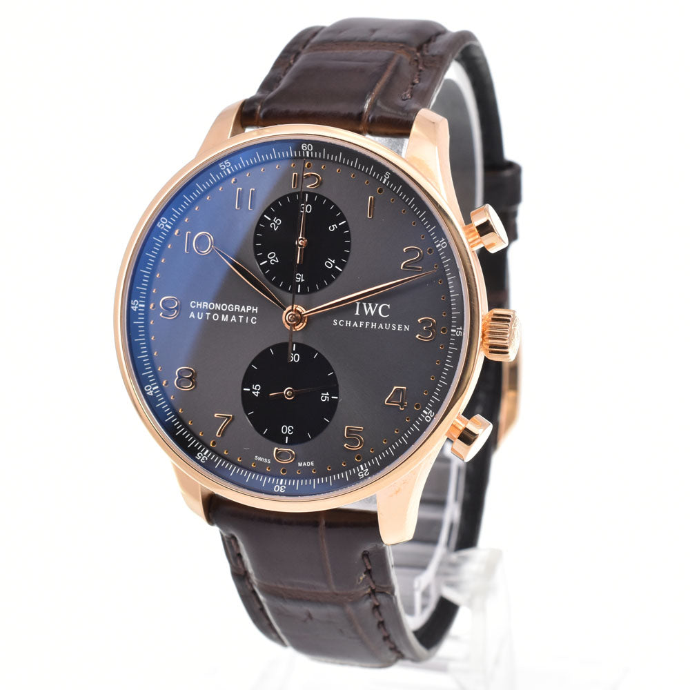 with paper IWC SCHAFFHAUSEN Portugese IW371482 Chronograph gray Dial Automatic Men's
 Watch B#147159
