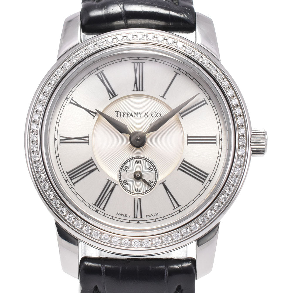 TIFFANY&Co. Mark round 21932523 Bezel Diamond Silver Dial Quartz Ladies
 Watch D#147165