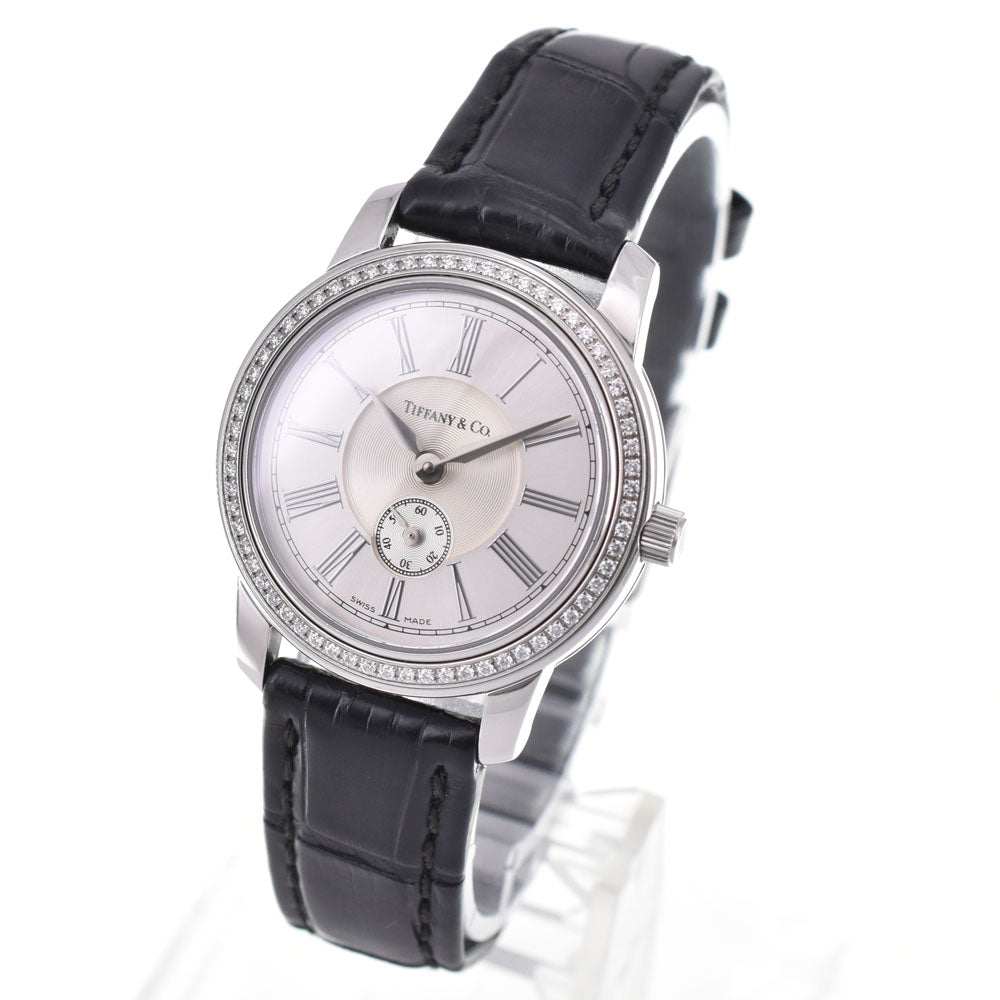 TIFFANY&Co. Mark round 21932523 Bezel Diamond Silver Dial Quartz Ladies
 Watch D#147165