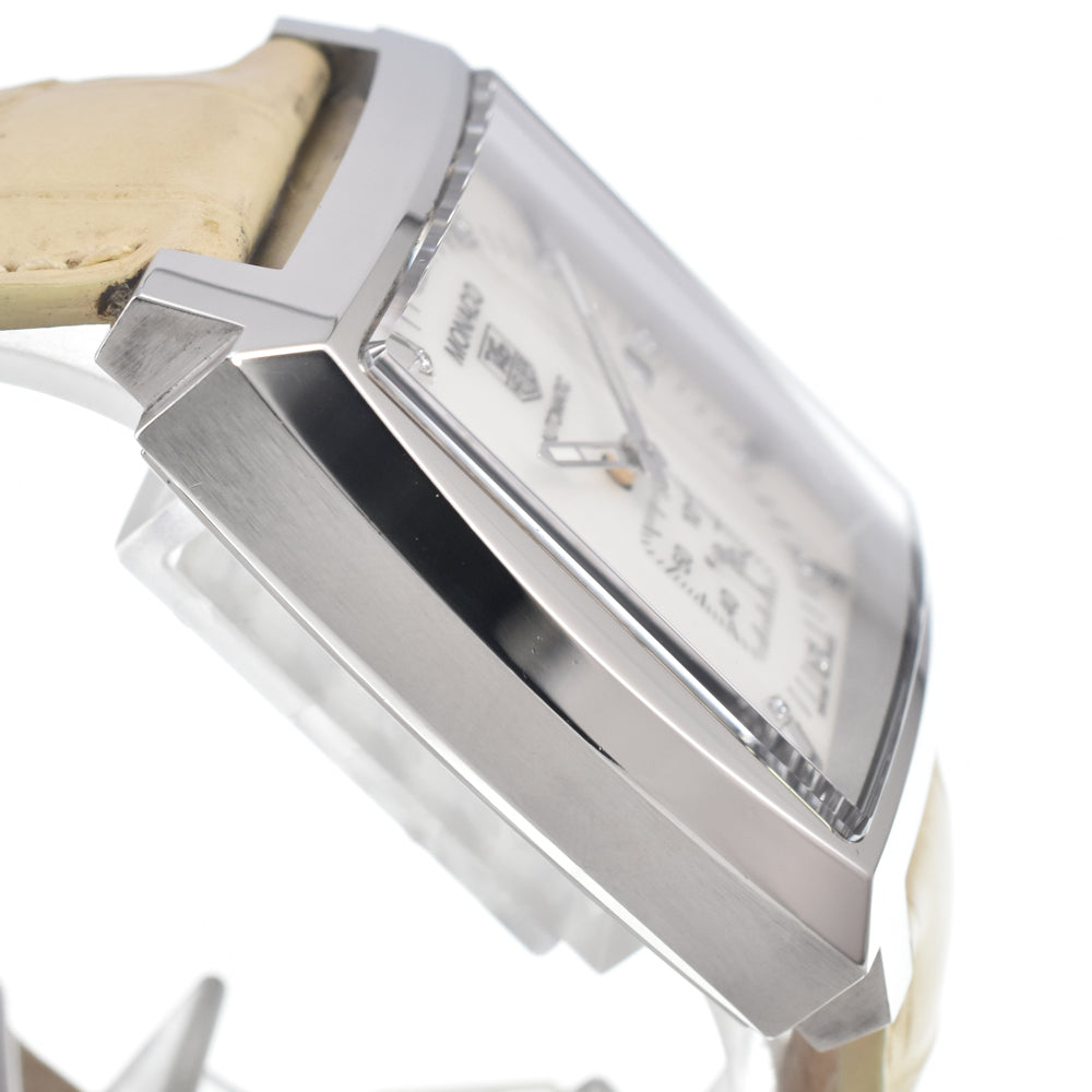 TAG HEUER Monaco WW2113 Small second date White shell Dial Automatic Men's
 Watch E#147170