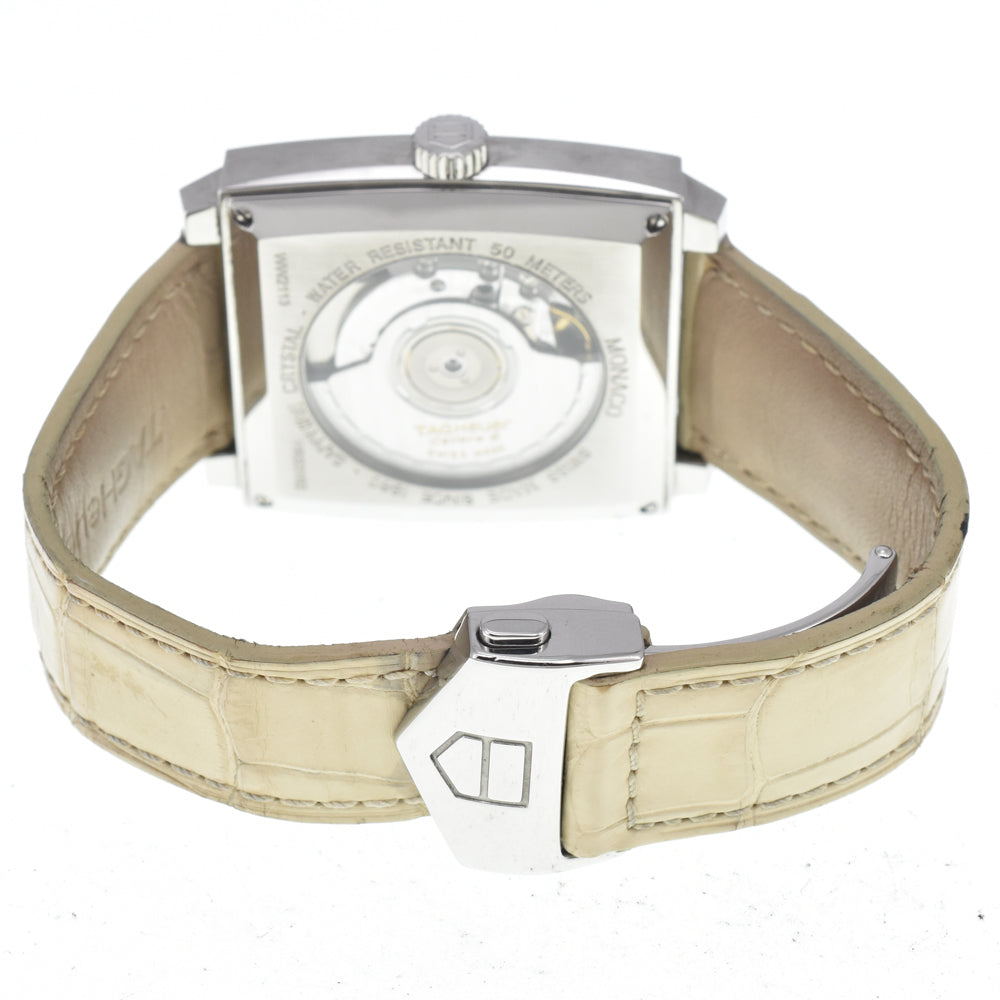 TAG HEUER Monaco WW2113 Small second date White shell Dial Automatic Men's
 Watch E#147170