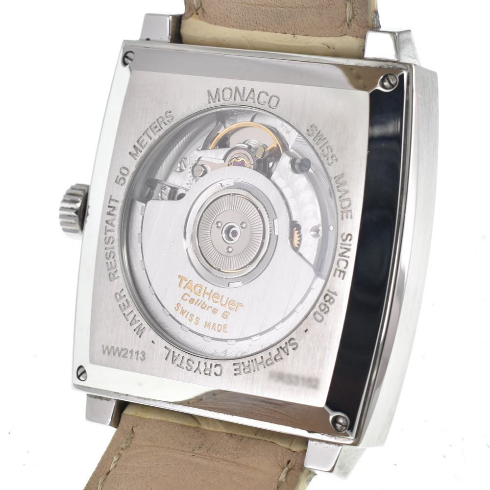 TAG HEUER Monaco WW2113 Small second date White shell Dial Automatic Men's
 Watch E#147170