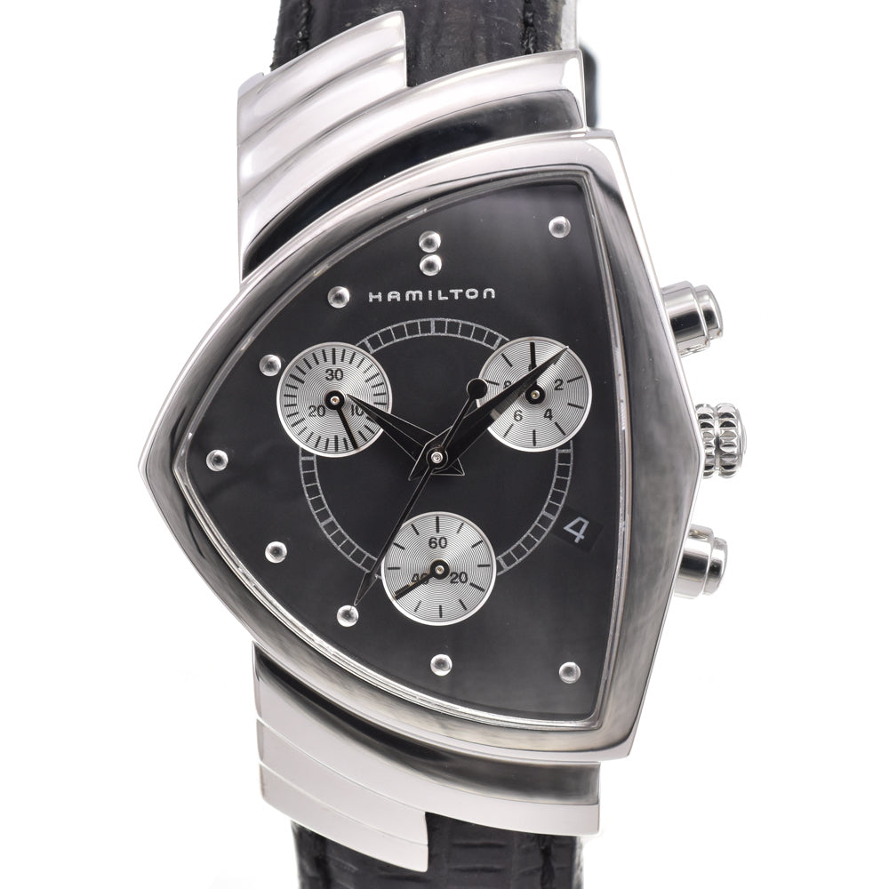 HAMILTON Ventura H244121 Chronograph Date black Dial Quartz Men's
 Watch H#147172