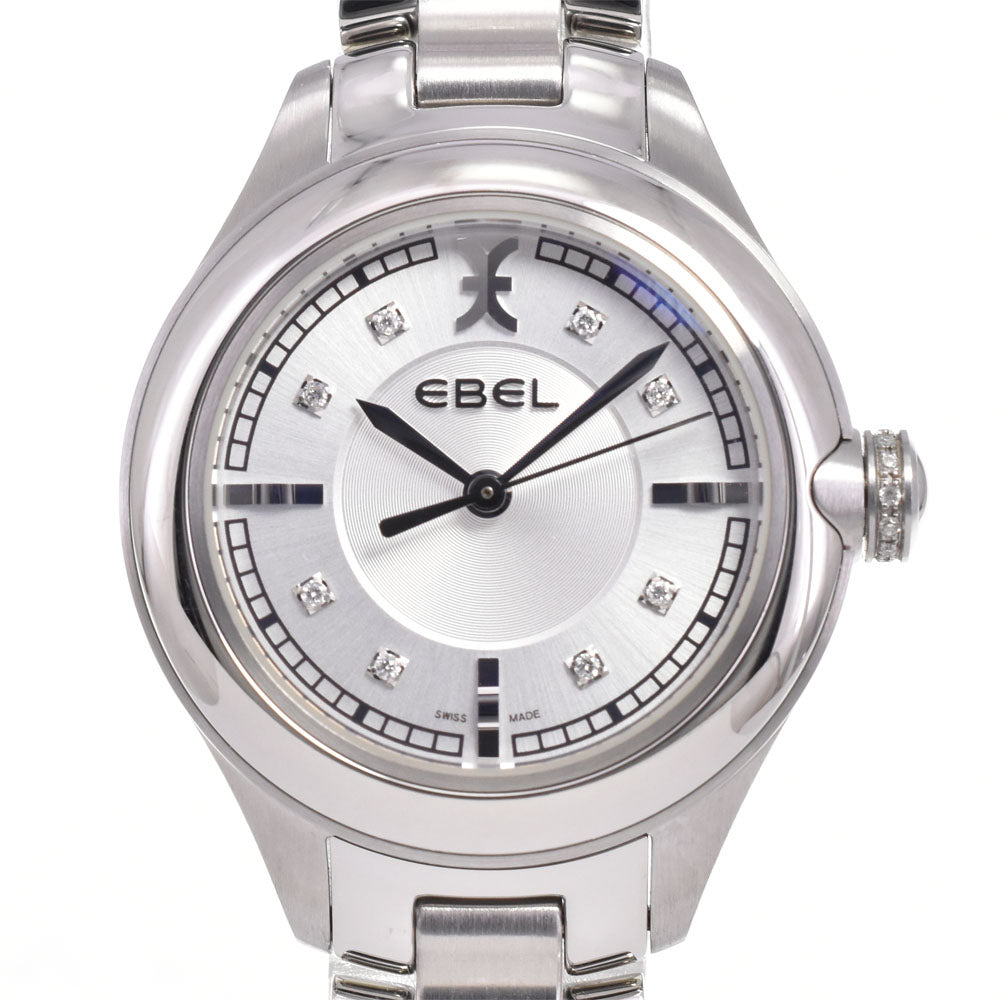 EBEL Ondo EB-1-14-1000S-1000-1/3/8 8P diamond Silver Dial Quartz Ladies
 Watch C#147175