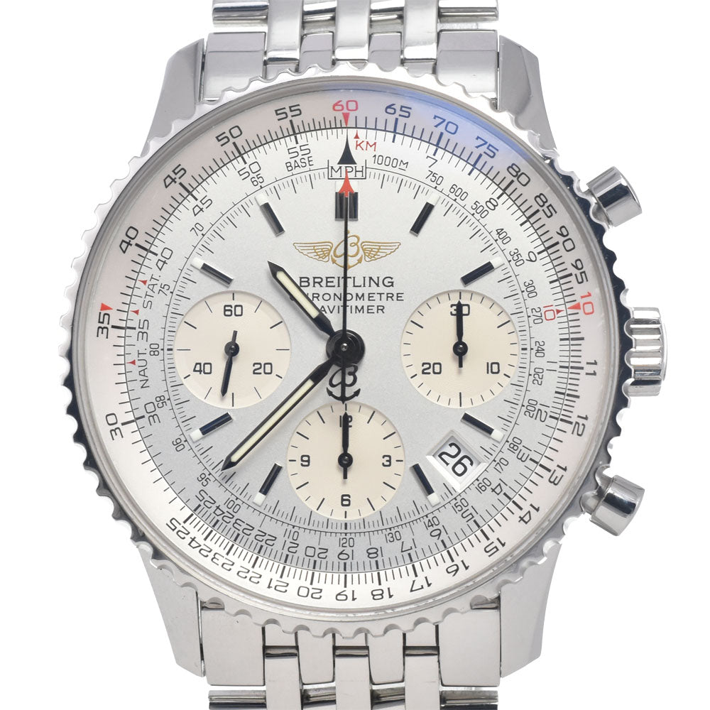 with paper BREITLING Navi timer A23322 Chronograph Silver Dial Automatic Men's
 Watch H#147181