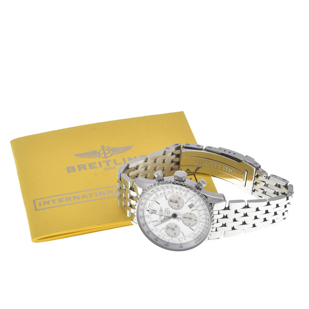 with paper BREITLING Navi timer A23322 Chronograph Silver Dial Automatic Men's
 Watch H#147181