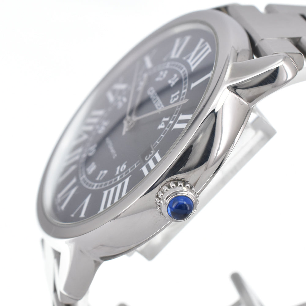 with paper CARTIER Rondo Solo de Cartier WSRN0023 blue Dial Automatic Men's
 Watch E#147183