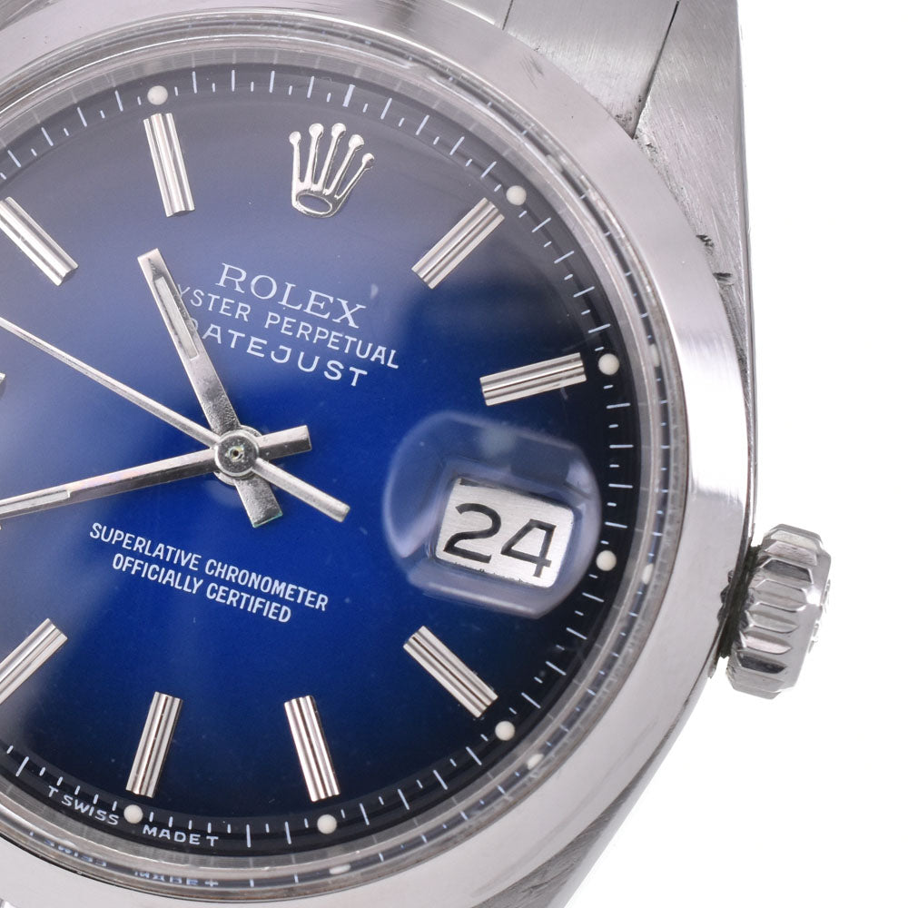 ROLEX Oyster Perpetual DATEJUST 1601 vintage Cal.1570 blue Dial Automatic Men's
 Watch G#147186