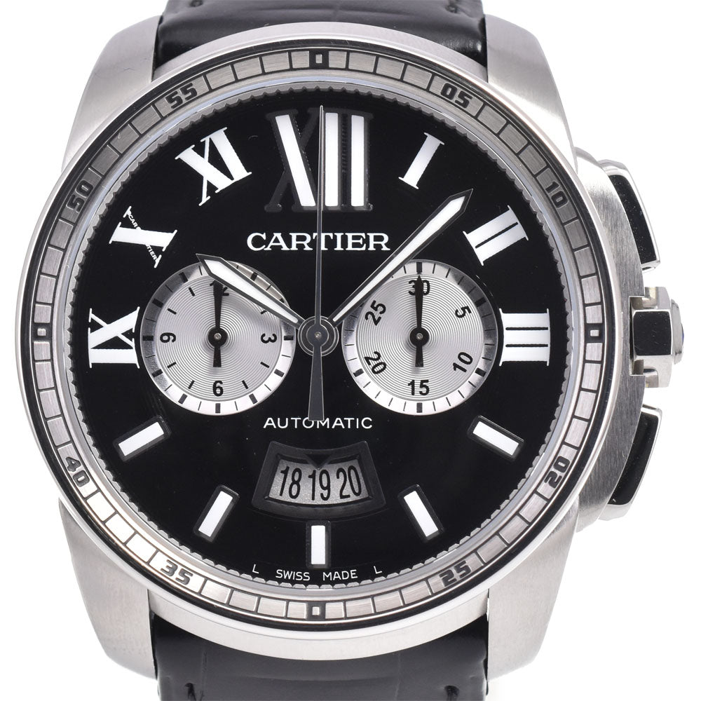 with paper CARTIER Calibur de Cartier diver W7100060 black Dial Automatic Men's
 Watch D#147194
