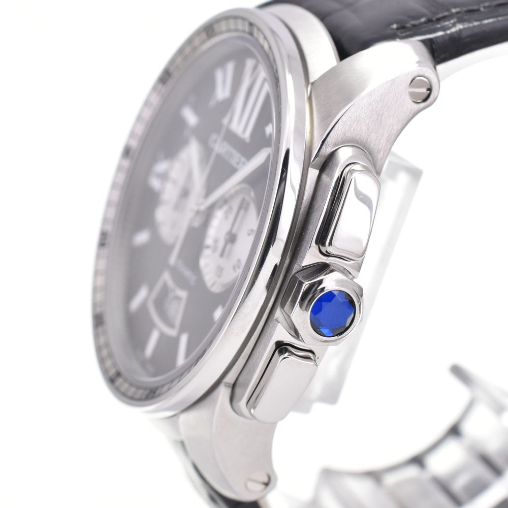 with paper CARTIER Calibur de Cartier diver W7100060 black Dial Automatic Men's
 Watch D#147194