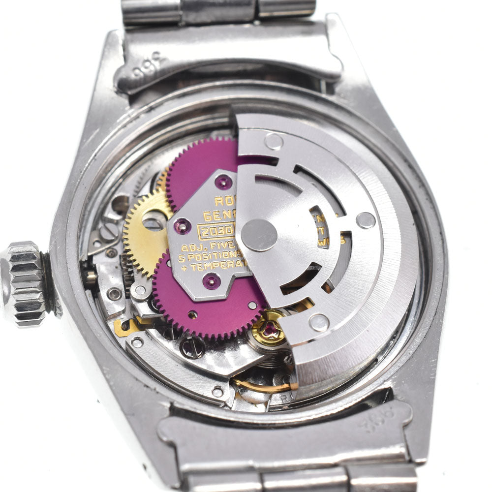 with paper ROLEX Oyster perpetual 6718 vintage Cal.2030 Silver Dial Automatic Ladies
 Watch J#147195