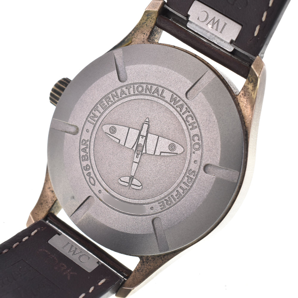 with paper IWC SCHAFFHAUSEN Pilot watch spitfire IW326806 green Dial Automatic Men's
 Watch D#147198
