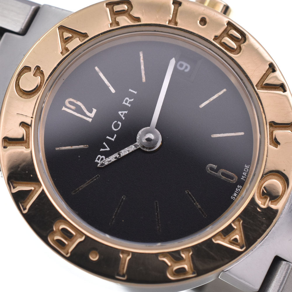 with paper BVLGARI Bvlgari Bvlgari BB23SG Date Stainless Steel / K18YG black Dial Quartz Ladies
 Watch L#147201