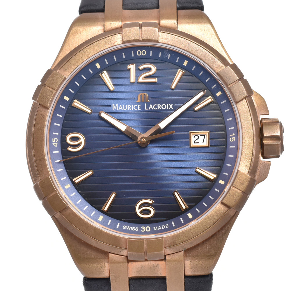 with paper MAURICE LACROIX Icon Bronze AI1028-BRZ01-420-1 500 worldwide limited blue Dial Quartz Men's
 Watch E#147206