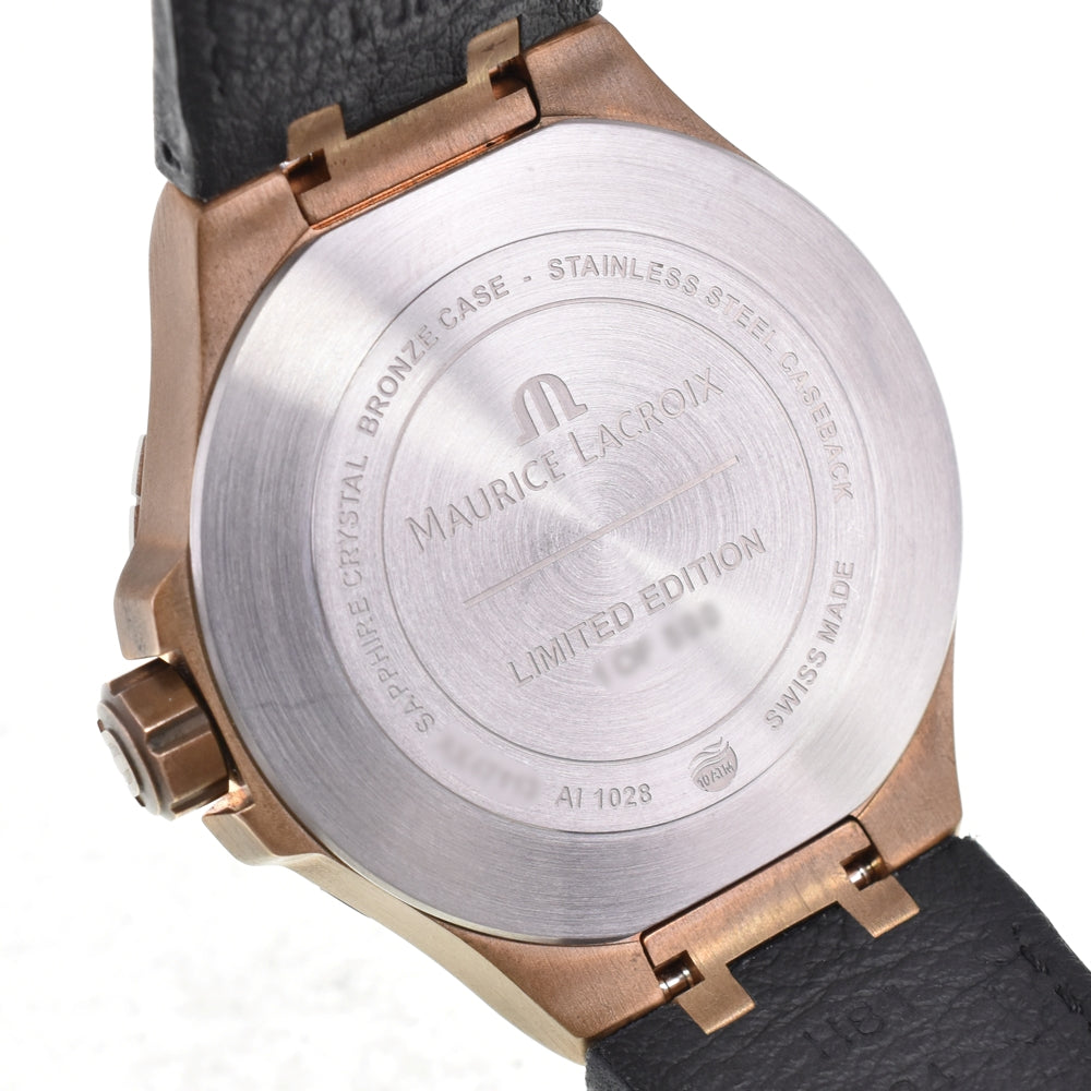with paper MAURICE LACROIX Icon Bronze AI1028-BRZ01-420-1 500 worldwide limited blue Dial Quartz Men's
 Watch E#147206