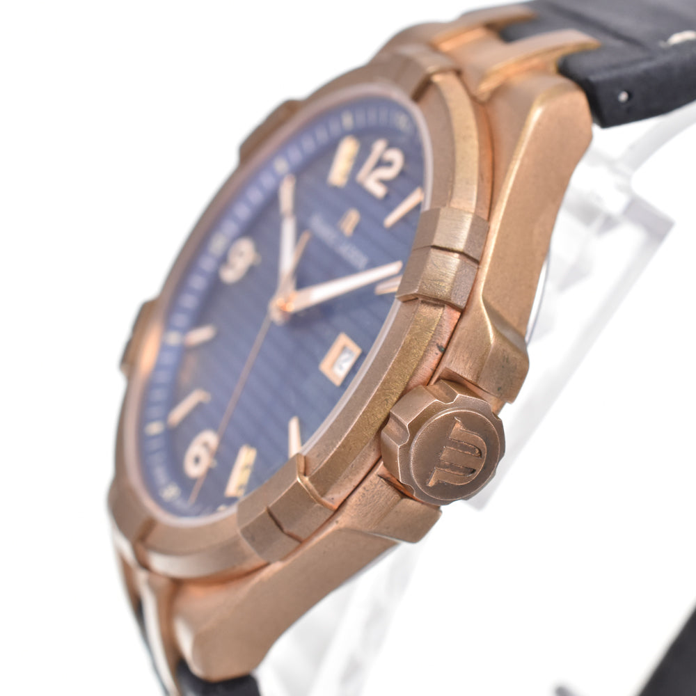with paper MAURICE LACROIX Icon Bronze AI1028-BRZ01-420-1 500 worldwide limited blue Dial Quartz Men's
 Watch E#147206